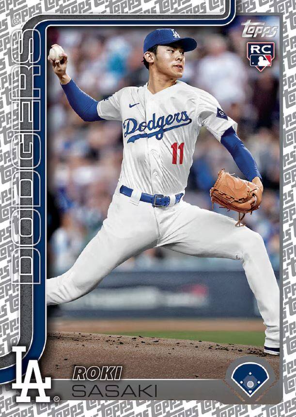 P 1 B oppt  
P SPPS 1nop noS 5 LA TOPPS RC  
G Dodgers DODGERS 11  
LA ROKI SASAKI  
Tdps opps 244 Opp 5o L Todpy 1 opps