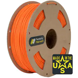 Factory Filament - 1.75mm Peach PLA 3D Printer Filament, 1 KG Spool, Dimensional Accuracy +/- 0.02 mm, 3D Printing Filament - Orange