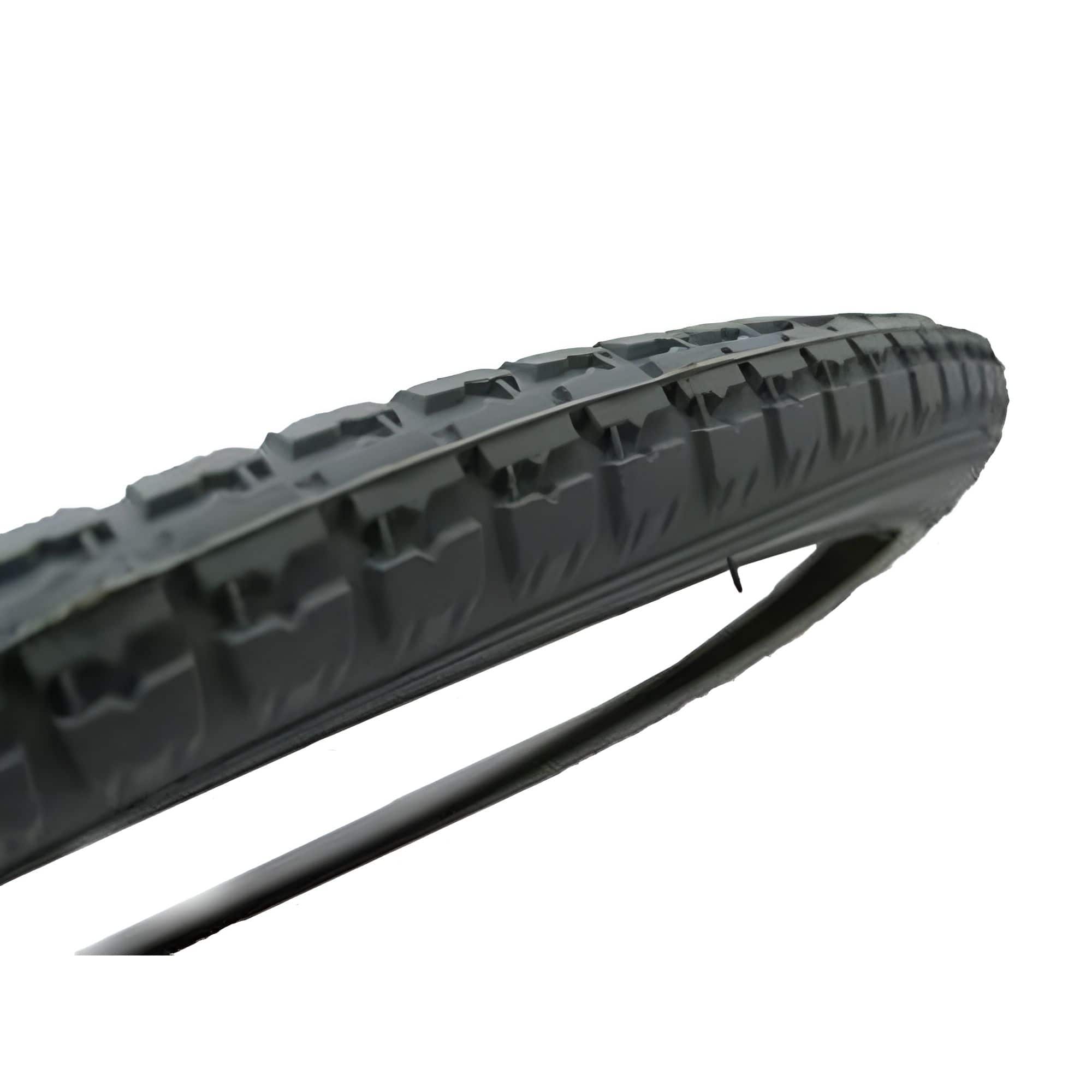 Invacare - Wheelchair Pneumatic Tire with Light Grey Tread, 24" x 1-3/8", Durable Replacement Tire - Black