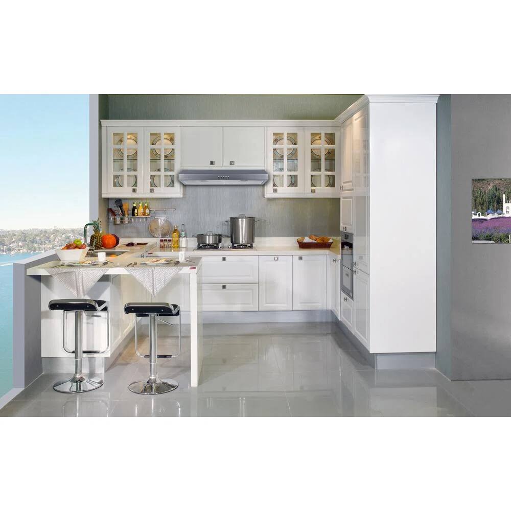 Angle. Winflo - Winflo 30 inch Convertible 330-CFM Stainless steel Under Cabinet Range Hood - Stainless Steel.