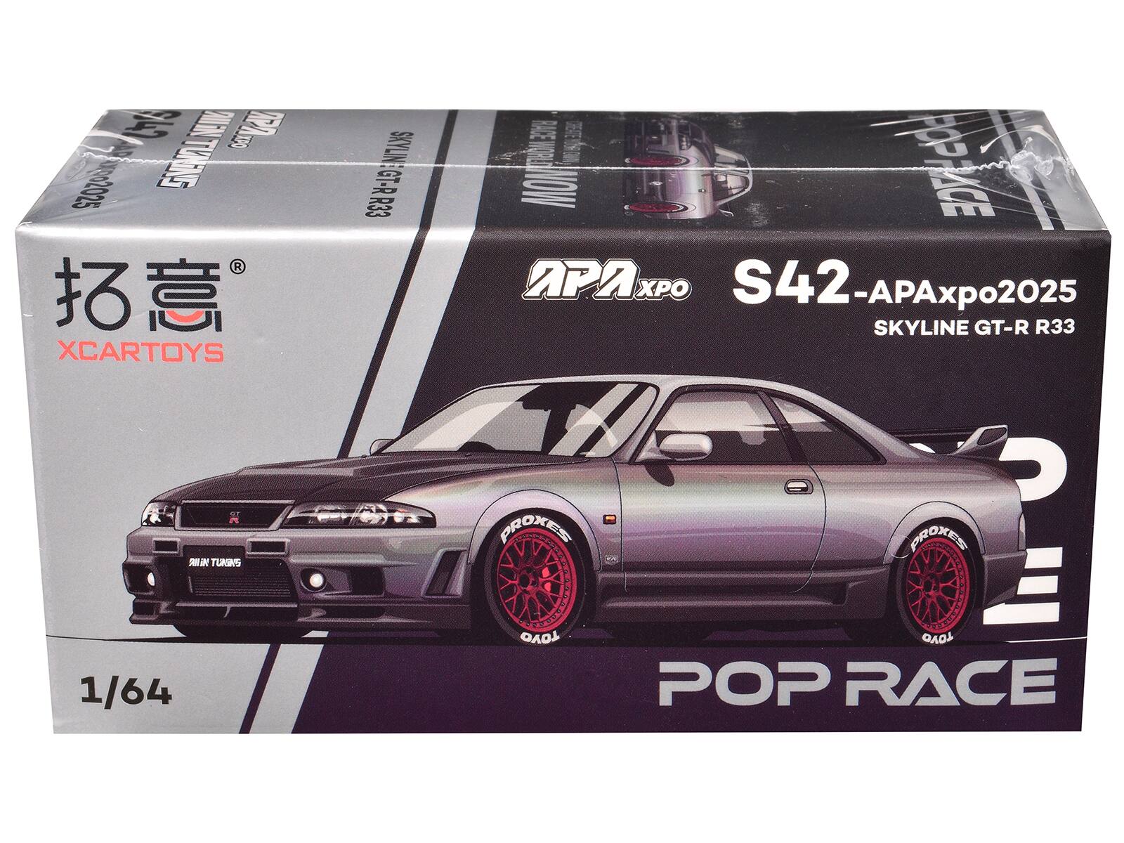 142025 S14 TN ON m O Pve2025 GN XCARTOYS SKYLINE GT-R R33 RACE FOP L ESM ACE APAPO S42-APAxpo2025 SKYLINE GT-R R33 A TUNNS 1/64 PROXEE TOYO PROXES A E TOYO POP RACE