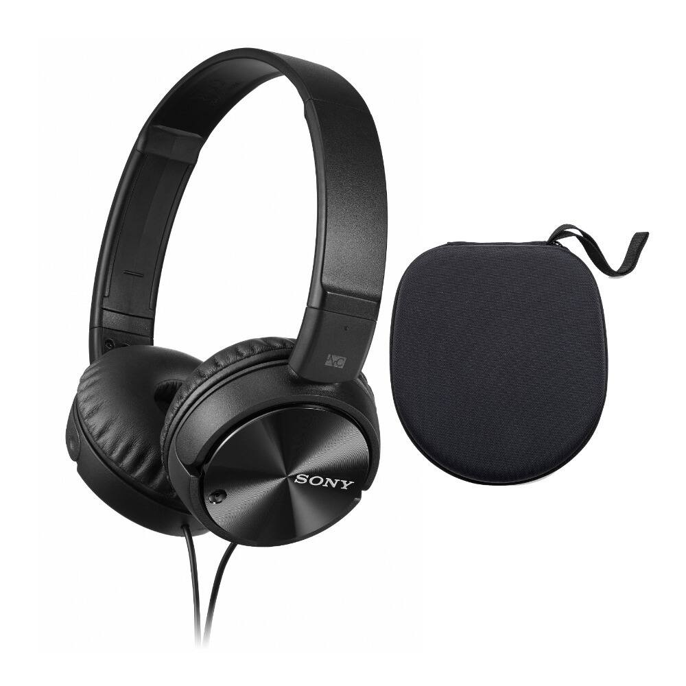 Sony - ZX110NC Noise Cancelling Headphones with Protective Headphone Case - Black