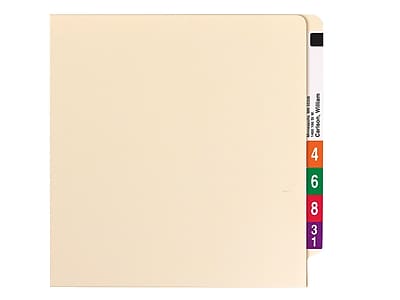Alt View 5. Smead - End Tab Classification Folders, Shelf-Master Reinforced Straight-Cut Tab, Letter Size, Manila, 50/Box - Manila.