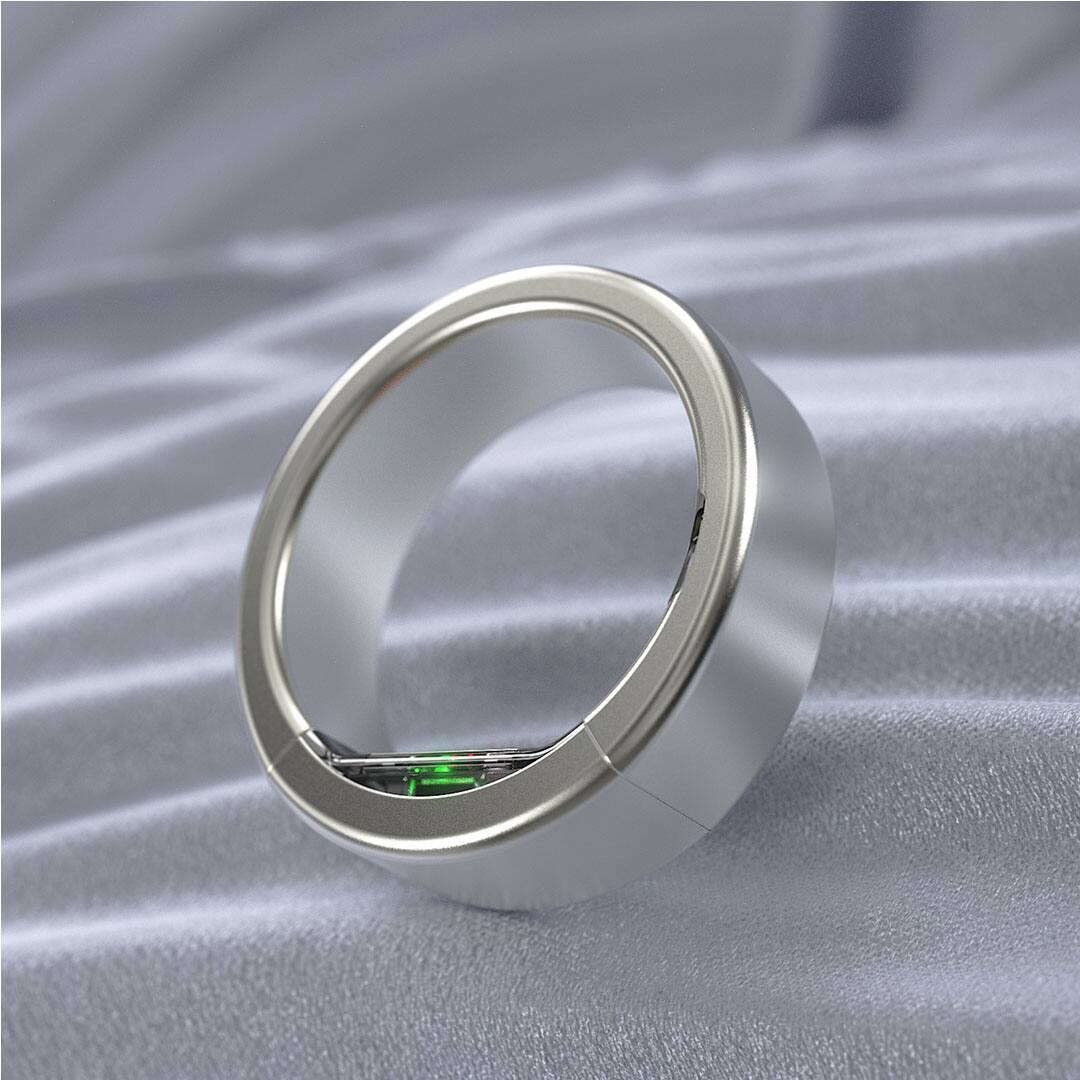 Alt View 8. Ultrahuman - Ring PRO - Smart Ring - Size Before You Buy with Ring PRO Sizing Kit - No Subscription Needed - Size 07 - Raw Titanium.
