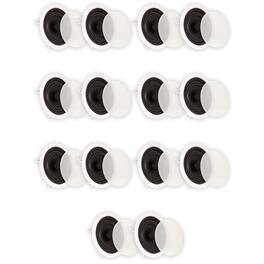 Theater Solutions by Goldwood - TS65C Flush Mount In Ceiling Speakers with 6.5" Woofers Home Theater 7 Pair Pack - Paintable White