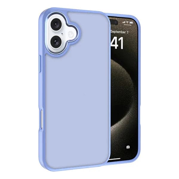 Front. Entronix - Entronix Translucent Frosted Matte Case for iPhone 16 Plus - Ultimate Protection and Style - Purple.