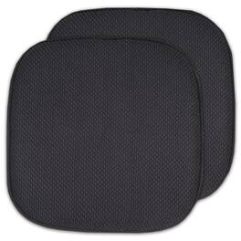 Sweet Home Collection - Honeycomb Memory Foam No Slip Back 16" x 16" Chair Pad Cushion, 2-Pack - Gray