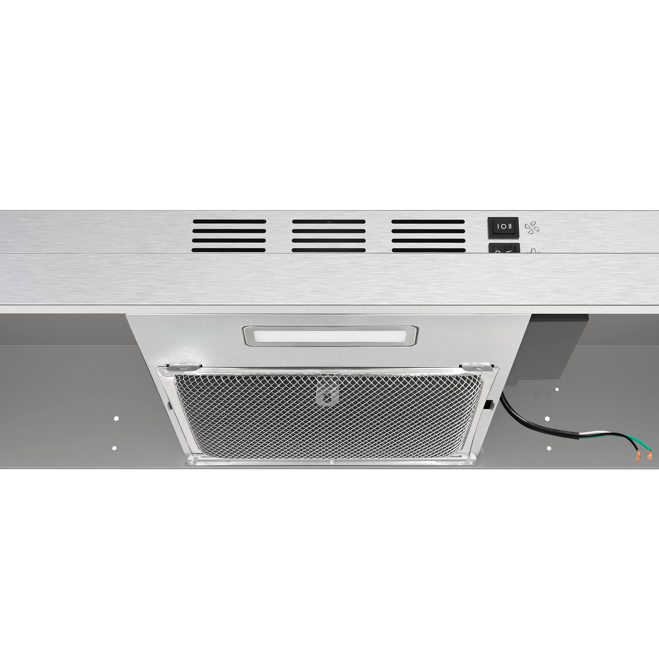 Alt View 5. Forno Appliances - Cappa 30" Under Cabinet Convertible Range Hood - Silver.