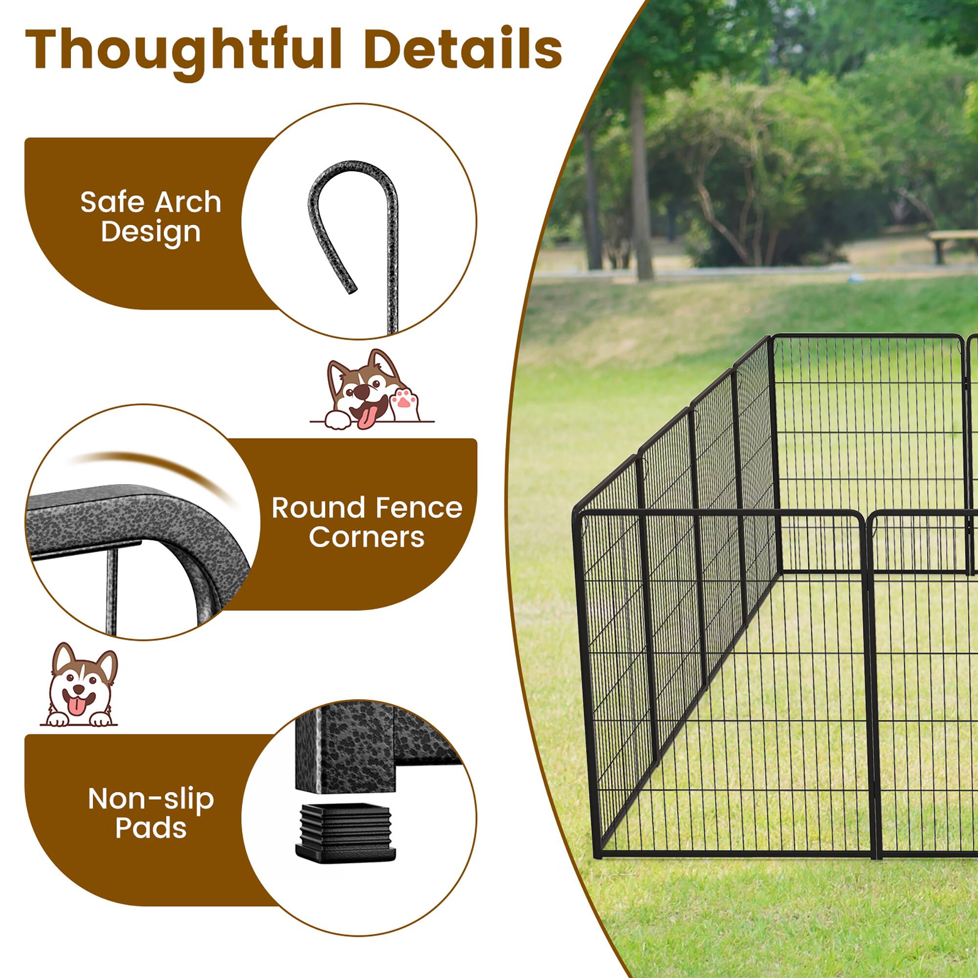 Thoughtful Details

- Safe Arch Design
- Round Fence Corners
- Non-slip Pads