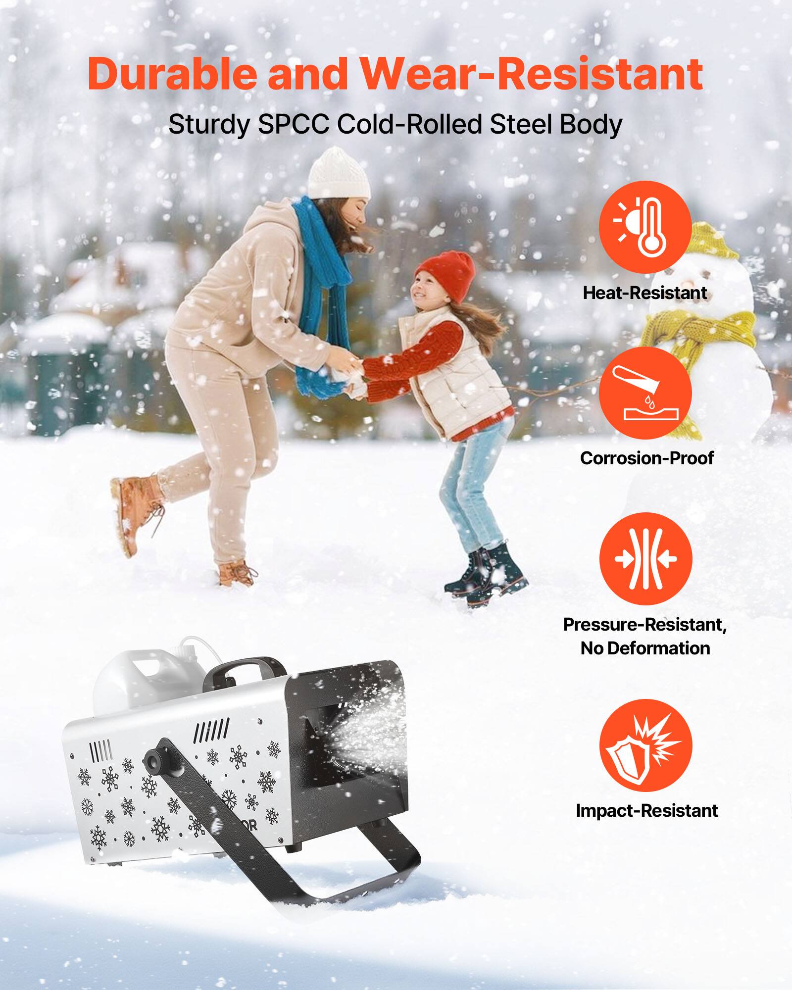 Durable and Wear-Resistant  
Sturdy SPCC Cold-Rolled Steel Body  

- Heat-Resistant  
- Corrosion-Proof  
- Pressure-Resistant, No Deformation  
- Impact-Resistant