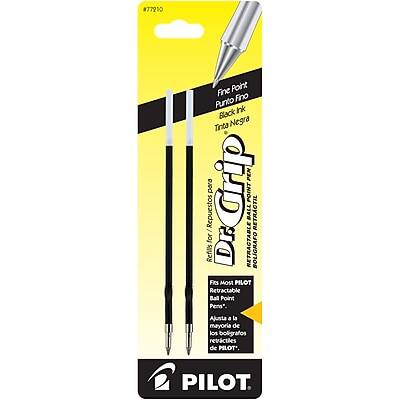 #77210 Fine Point Punto Fino Black Ink Trinta Negra Grip PEN para POINT Repuestos BALL RETRACTIL for Refills Dr. RETRACTABLE BOLIGRAFO Fits Most PILOT Retractable Ball Point Pens* Ajusta a la mayoría de los bolígrafos retráctiles de PILOT*