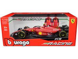 Bburago - Ferrari F1-75 #55 Carlos Sainz "Ferrari Racing" Formula One F1 (2022) "Formula Racing" Series 1/18 Diecast - Red
