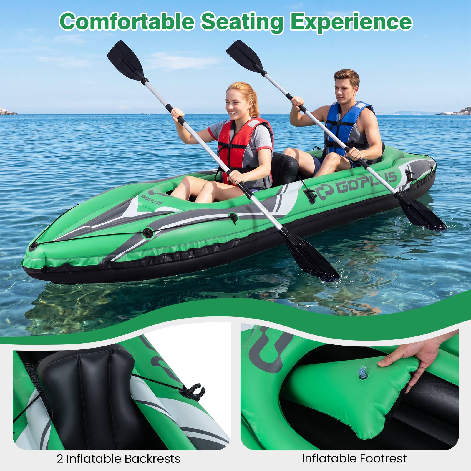 Comfortable Seating Experience

GOPLUS GDPL 5 2 U

2 Inflatable Backrests

Inflatable Footrest