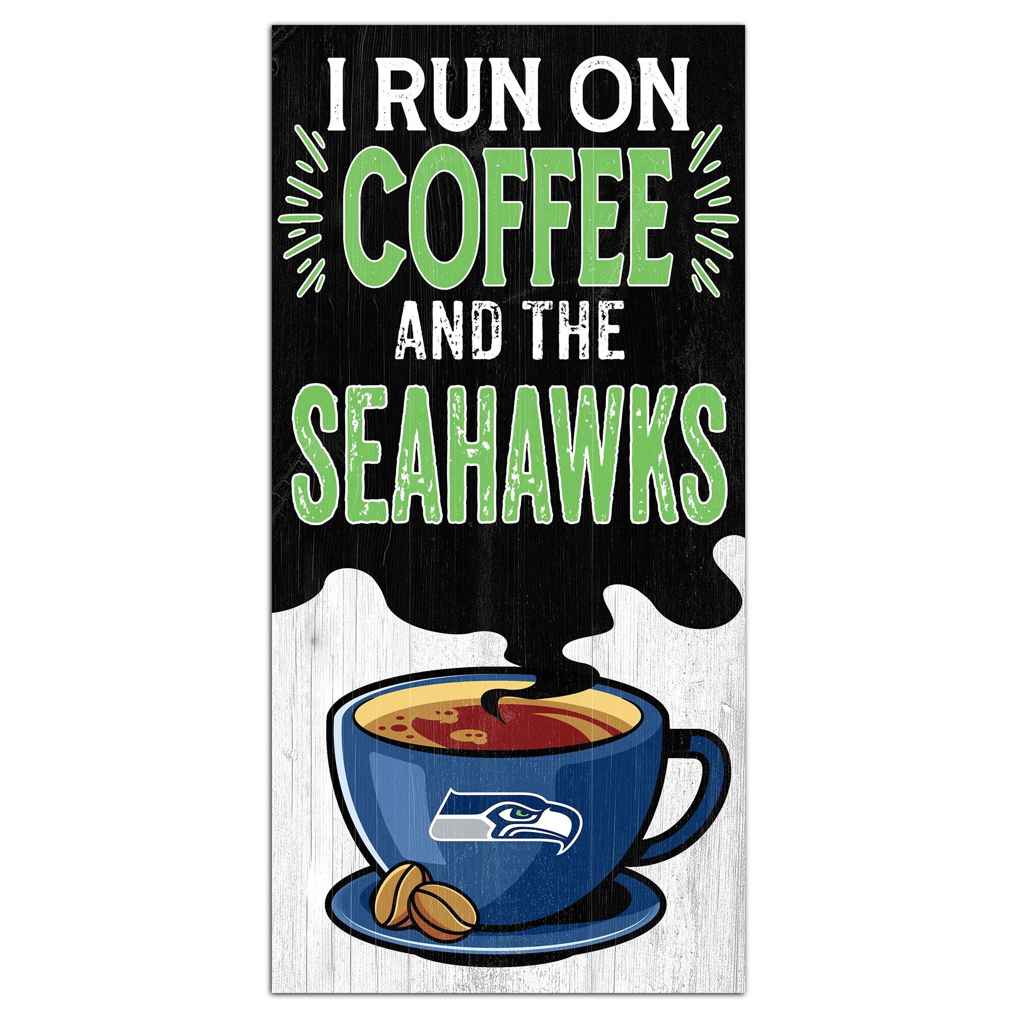 Seattle Seahawks 6" x 12" Coffee Wall Art