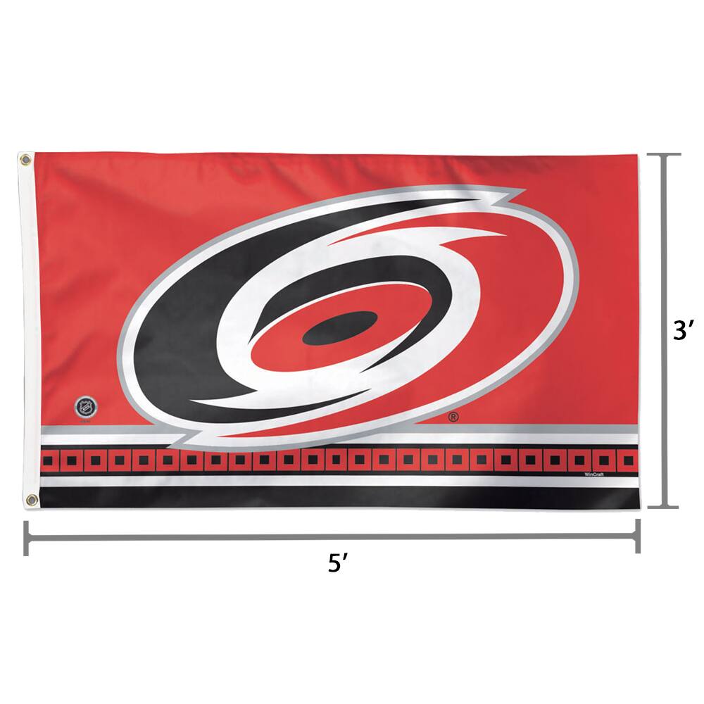 Alt View 1. WinCraft - Carolina Hurricanes Deluxe 3' x 5' One-Sided Flag - Multicolor.
