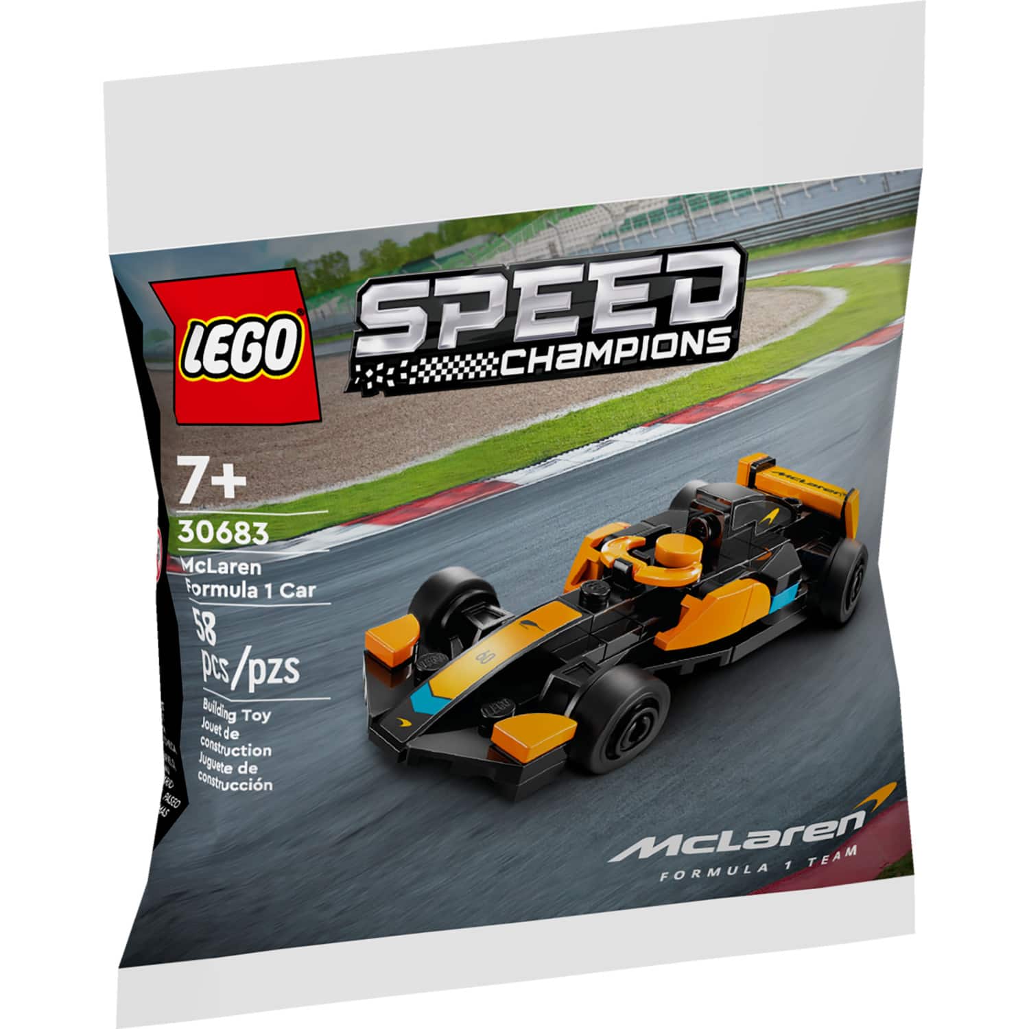 Front. LEGO - Speed Champions McLaren Formula 1 Car Building Toy 30683.