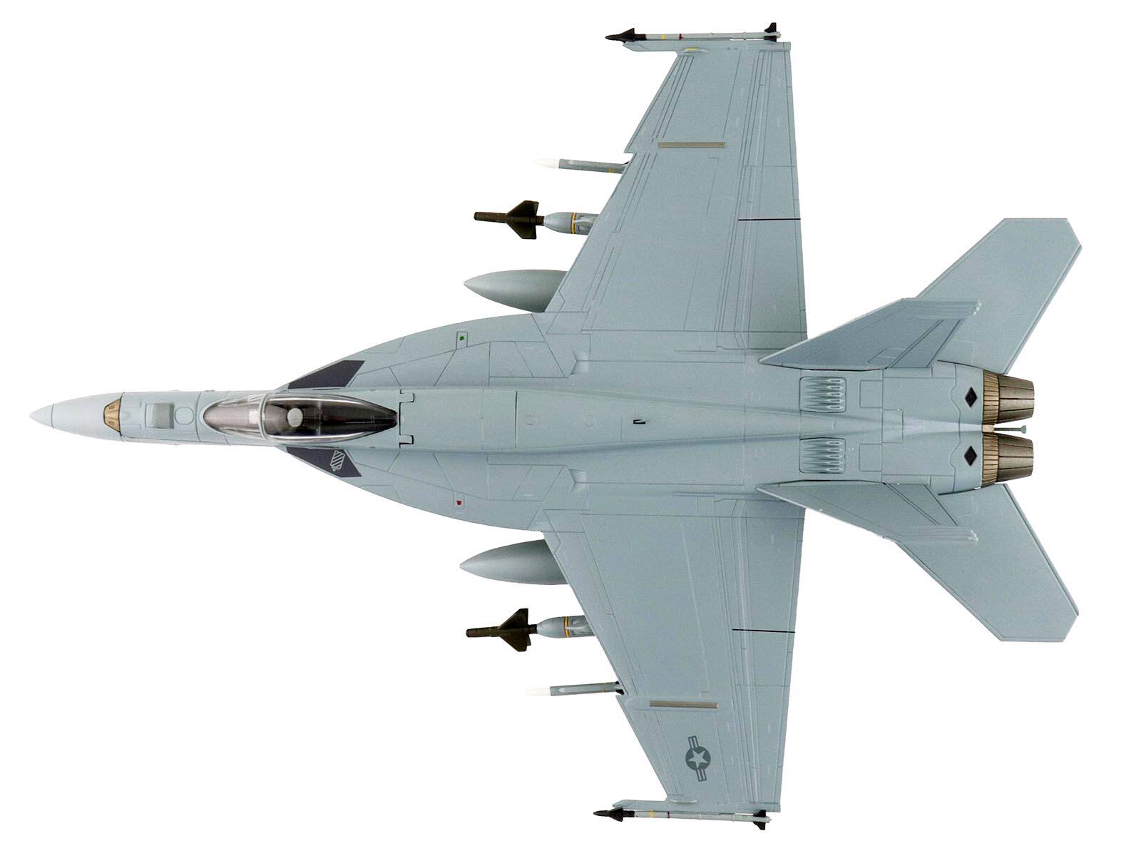 Alt View 1. Hobby Master - Boeing F/A-18E Super Hornet Fighter Aircraft "Dagger Team (with decals)" United States Navy "Air Power Series" 1/72 - White.