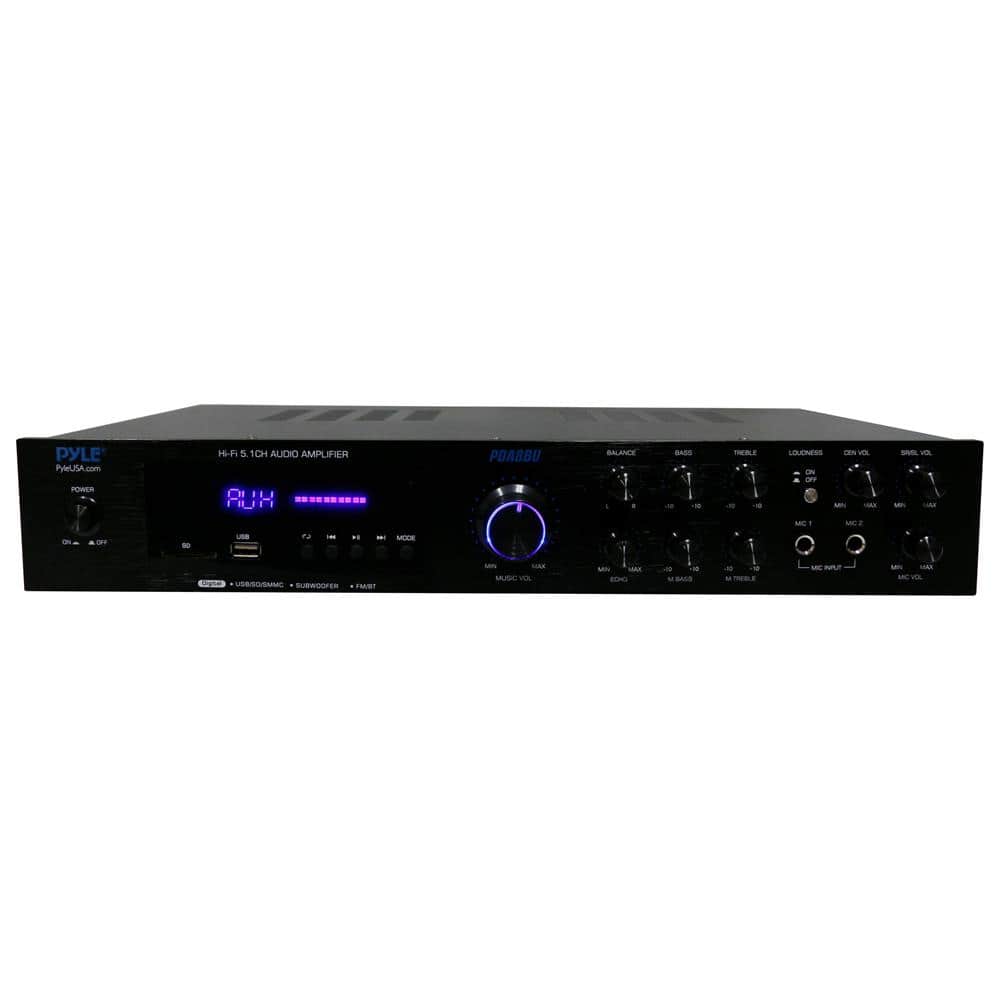 PYLE - Multi-Channel Bluetooth Home Amplifier - Black