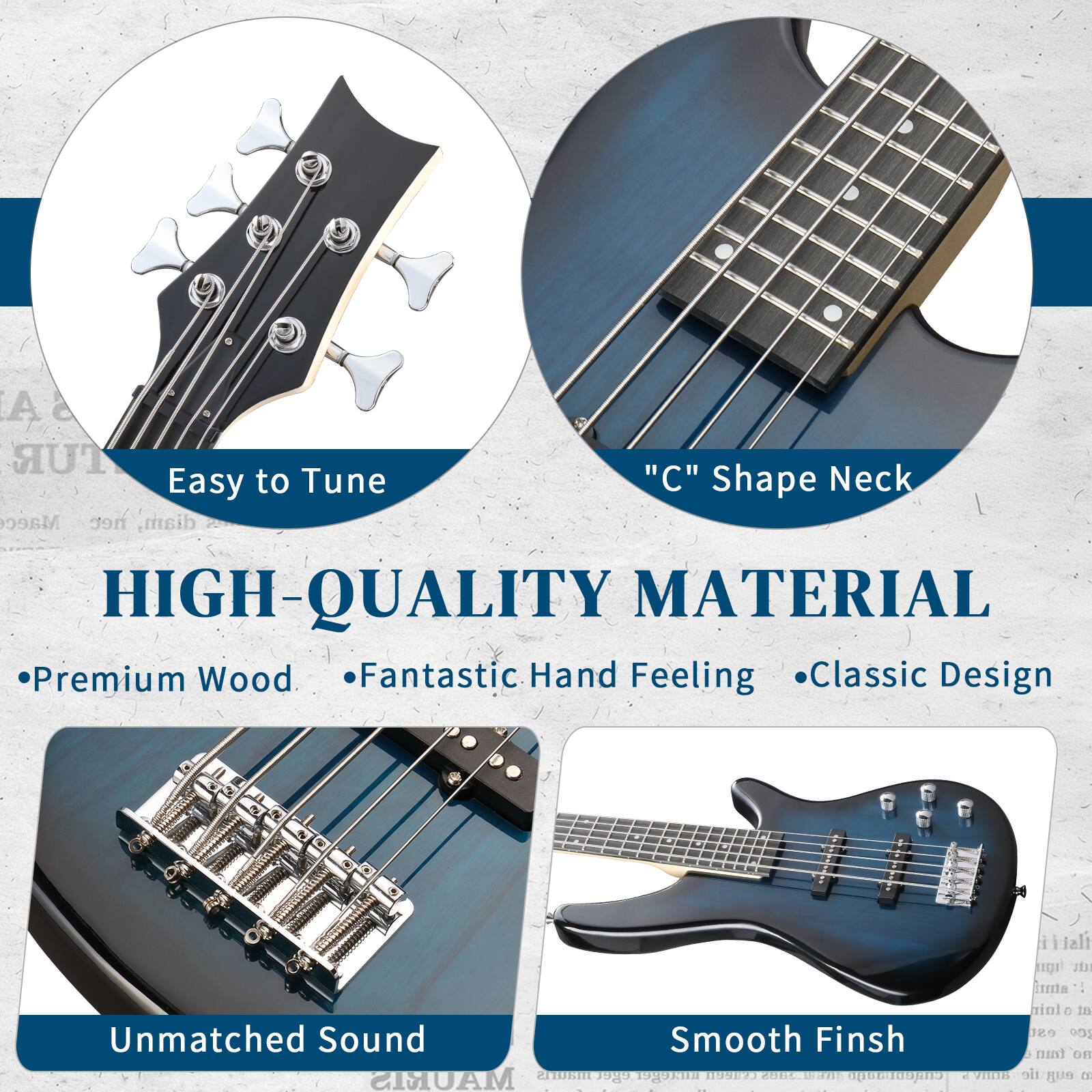 A TUR Easy to Tune "C" Shape Neck Made of high-quality material, HIGH-QUALITY MATERIAL Premium Wood Fantastic Hand Feeling Classic Design

Unmatched Sound Smooth Finish

11991123 amail.com