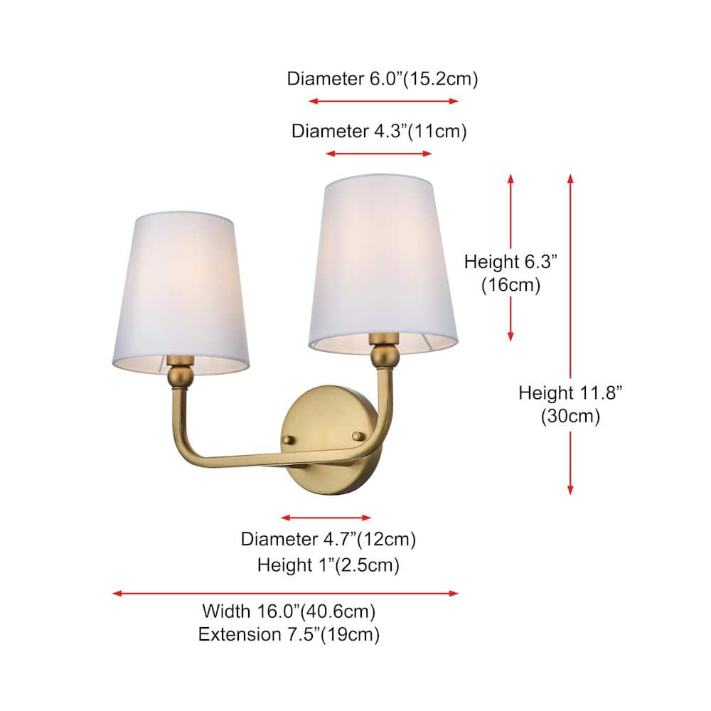 Living District - Senna 16 inch Wall Sconce in Satin Gold - Satin Gold And White price history on PriceWatchPro