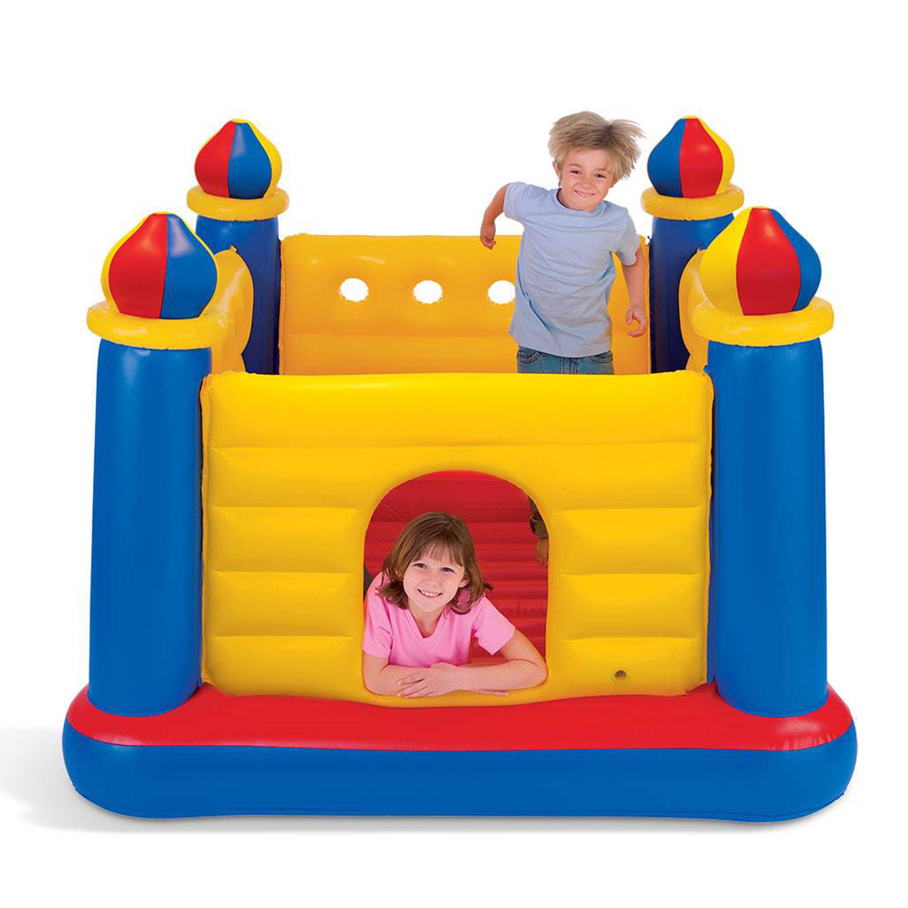 Angle. Intex - Jump-O-Lene Inflatable Colorful Castle Ball Pit and Bounce House - Multicolor.