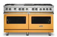 Viking - 5-Series Dual Fuel Self-Clean 60"W Sealed Burner Range - Daffodil - Front_Zoom