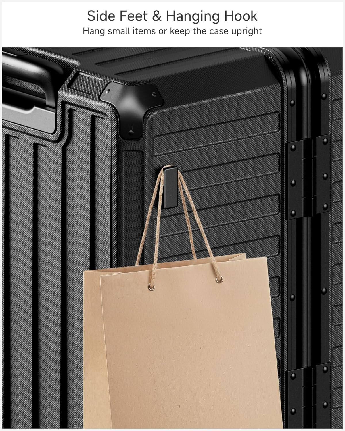 LUGGEX 30 Inch Checked Luggage with TSA Lock, Aluminum Frame