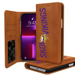 Keyscaper - NFL - Minnesota Vikings iPhone Folio Case - 15 - Brown