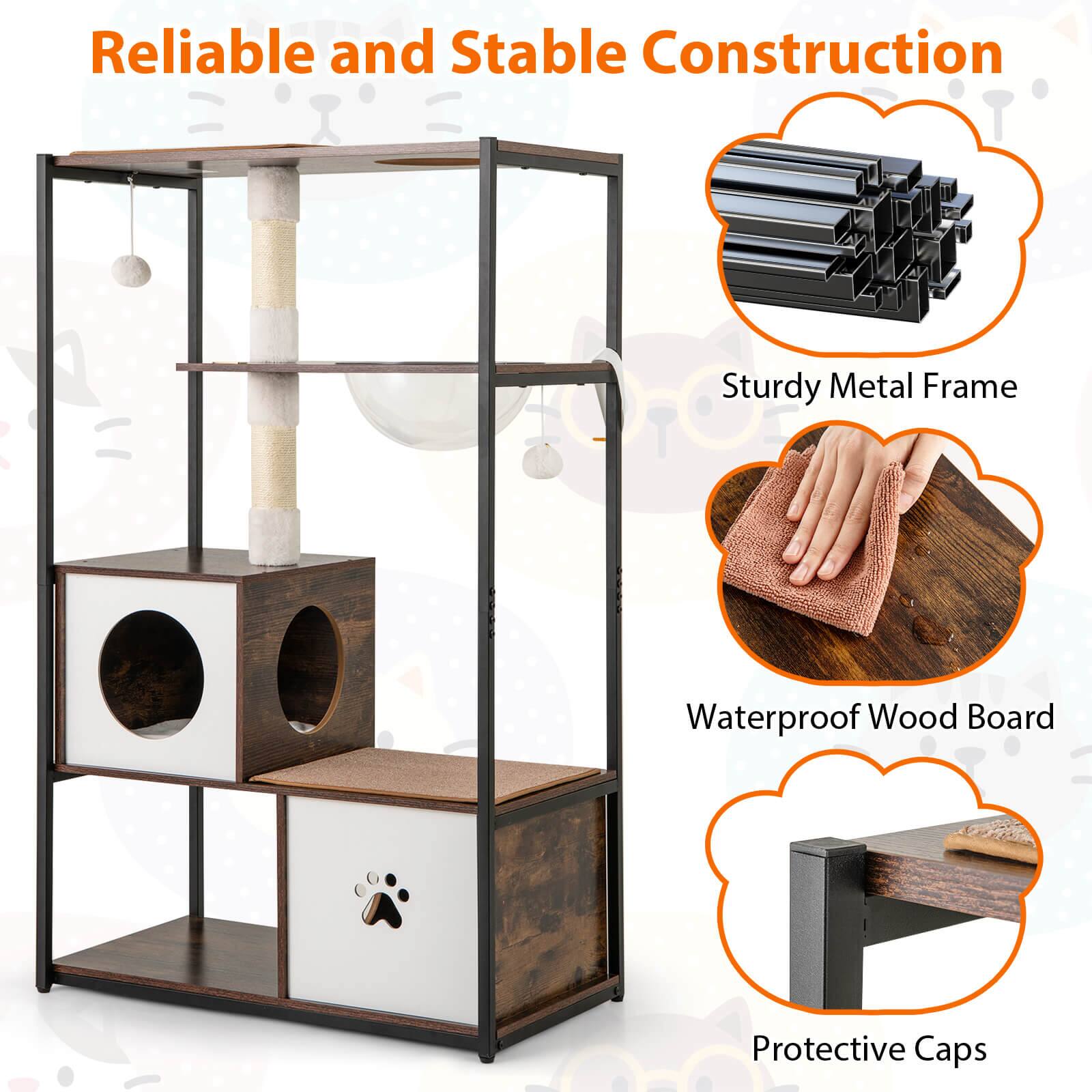 Reliable and Stable Construction

- Sturdy Metal Frame
- Waterproof Wood Board
- Protective Caps