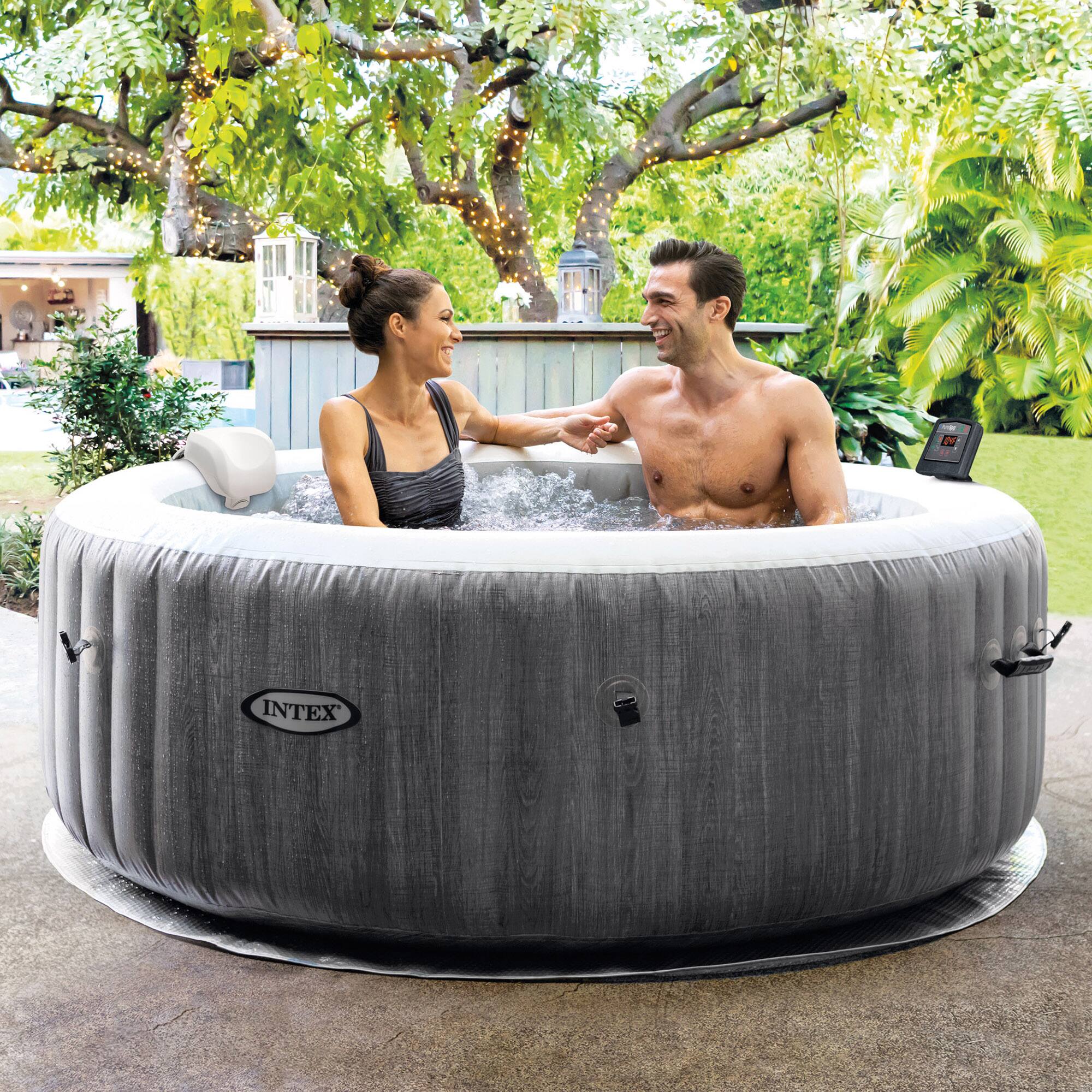 Alt View 5. Intex - Intex PureSpa Plus Greywood Inflatable Hot Tub Jet Spa with 6 Filter Cartridges.