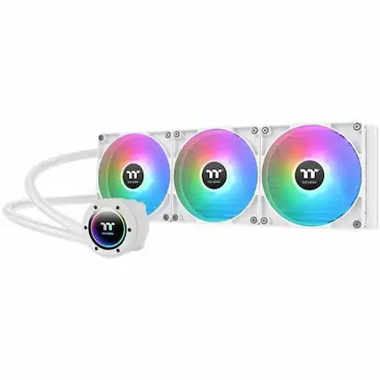 Front. Thermaltake - Thermaltake TH420 V2 ARGB Sync All-In-One Liquid Cooler - Snow Edition - 5.51" Maximum Fan Diameter - 3 x Fan(s) - 84.32 - Snow.