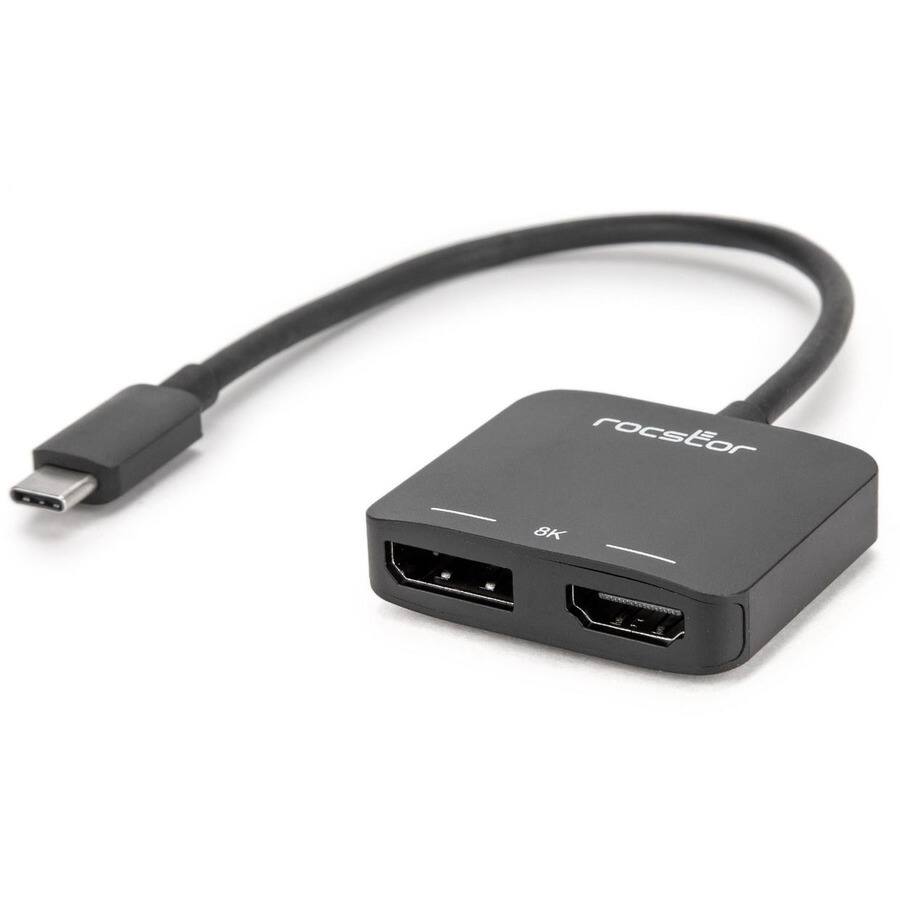 Alt View 3. Rocstor - Rocstor Premium USB C to HDMI 2.0 or DisplayPort 1.4a Monitor Adapter - MST Mode - Rocstor Premium USB-C&trade - Black.