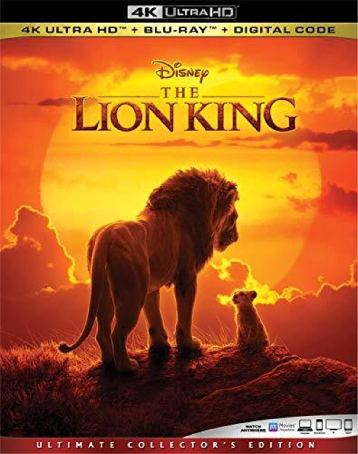 Front. The Lion King   - 4K Blu-Ray.