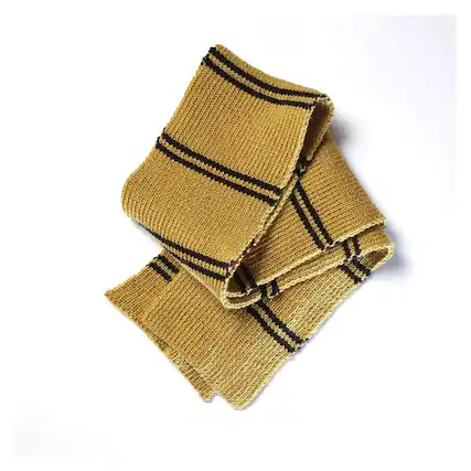 Front. Harry Potter - Eaglemoss Harry Potter Knit Craft Set Scarf Hufflepuff House - Yellow.