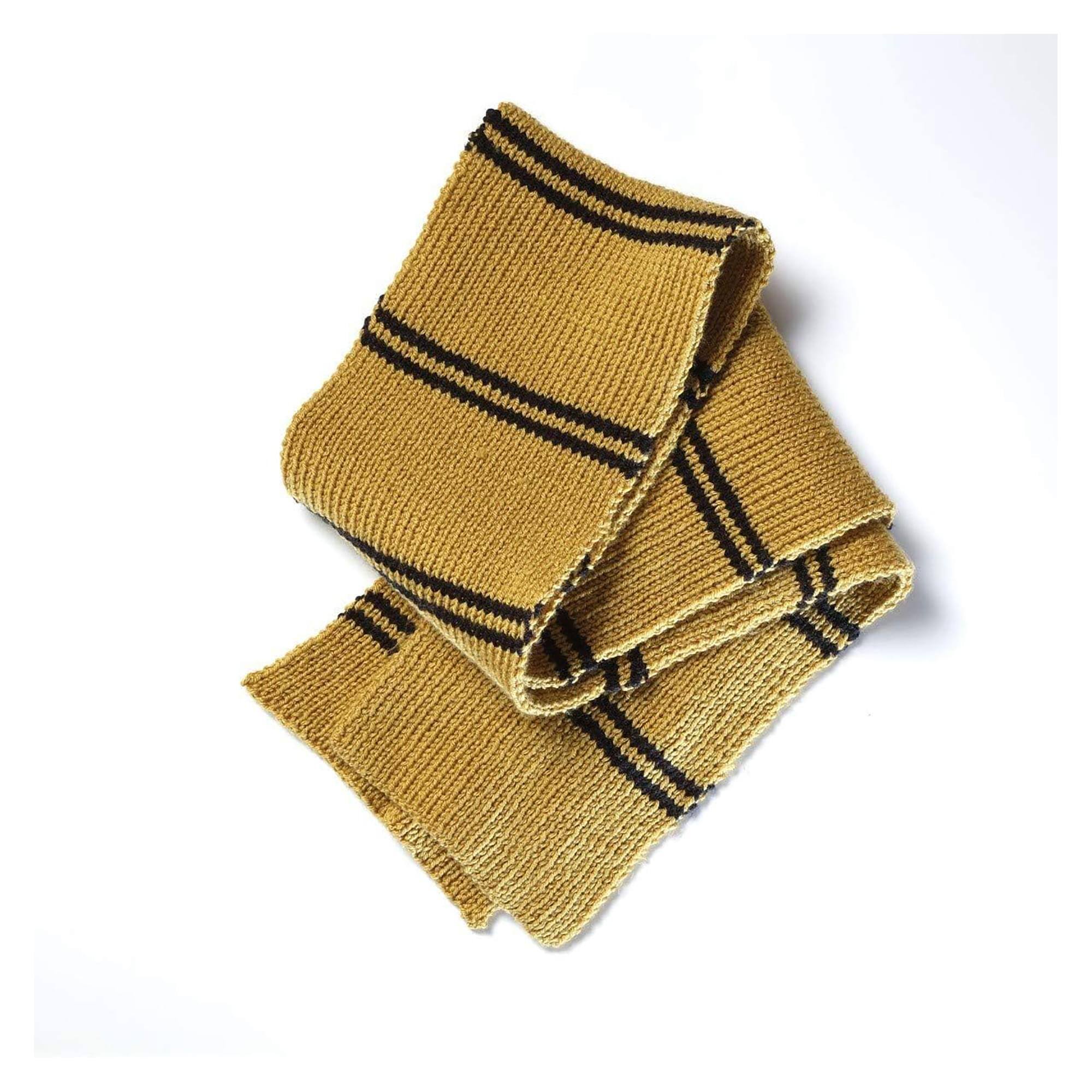 Front. Harry Potter - Eaglemoss Harry Potter Knit Craft Set Scarf Hufflepuff House - Yellow.