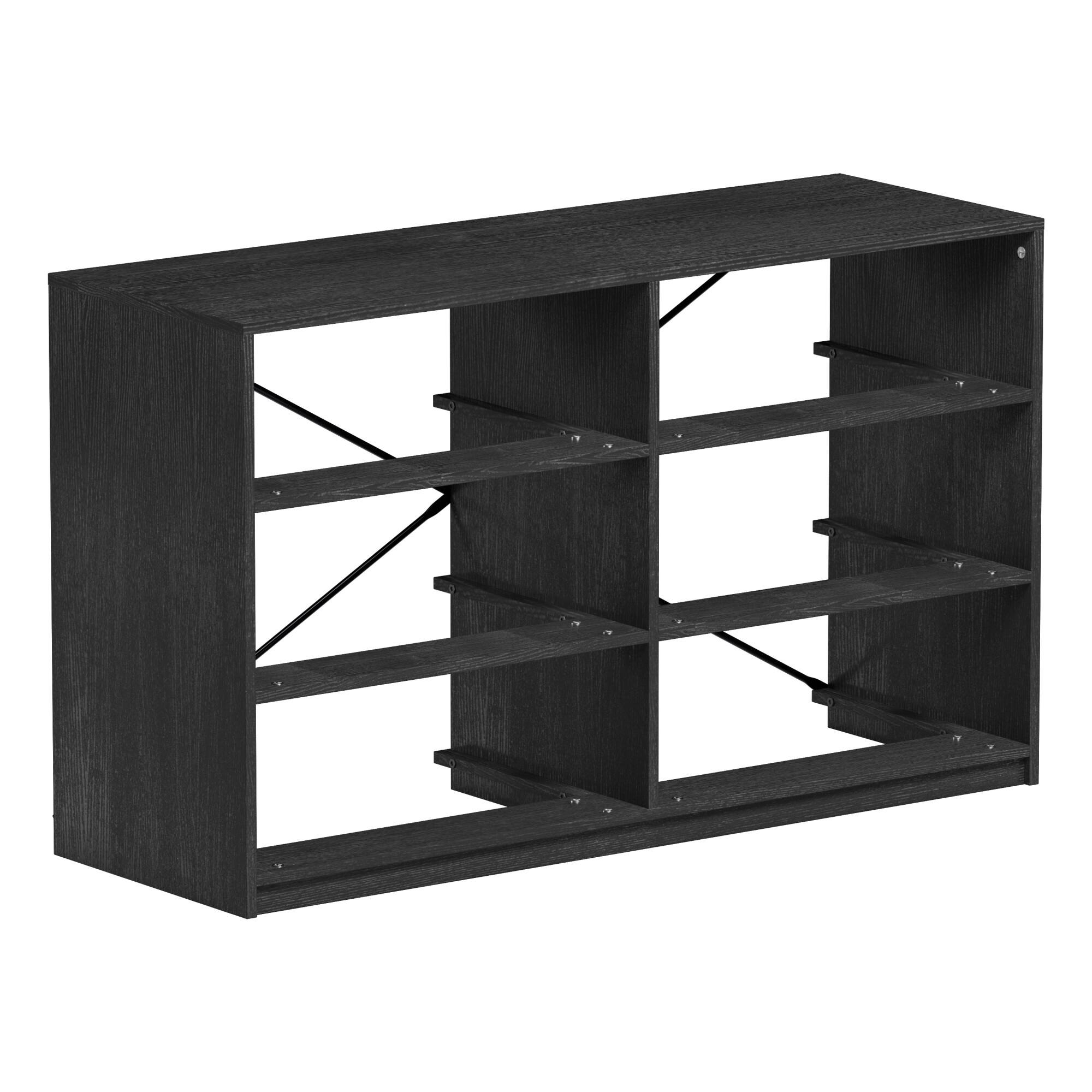 Alt View 7. GOODSILO - Modern 6-Drawer Fabric Dresser with Water-Resistant Wood Top for Bedroom Storage - Black.