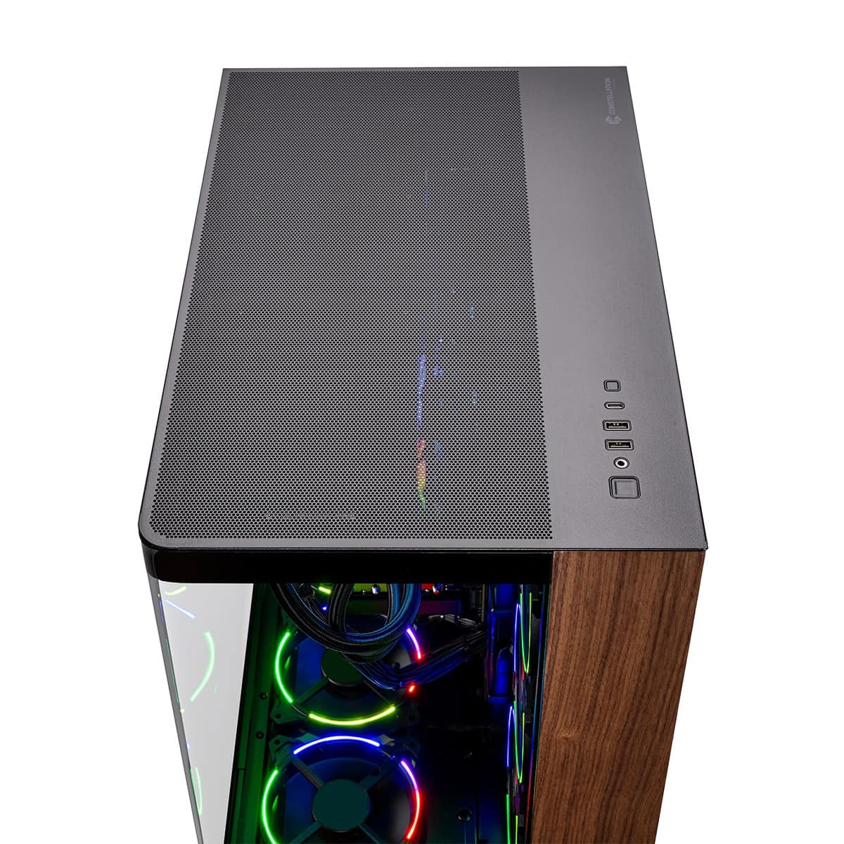 Alt View 2. Skytech Gaming - PRISM4 Gaming PC - AMD Ryzen 7 9800X3D - 32GB Memory - AMD Radeon RX 9070XT - 2TB NVMe SSD - Black.
