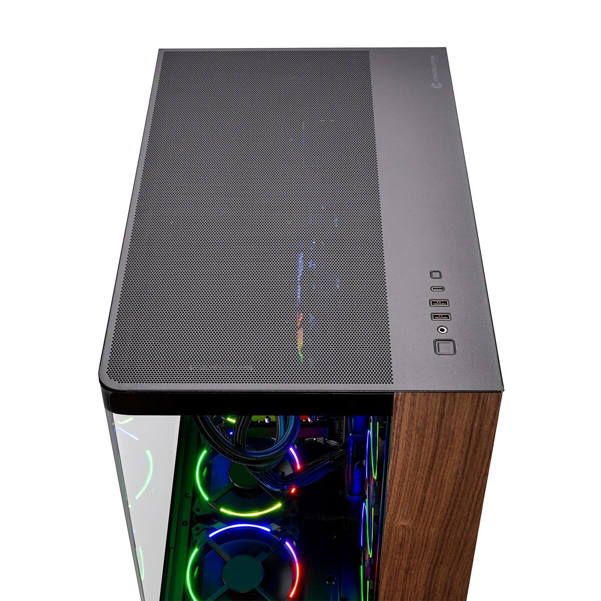Alt View 2. Skytech Gaming - PRISM4 Gaming PC - AMD Ryzen 7 9800X3D - 32GB Memory - AMD Radeon RX 9070XT - 2TB NVMe SSD - Black.