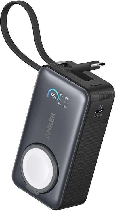 Anker MagGo Power Bank (10K, 35W, For Apple Watch) Black A1657H11 Anker MagGo Power Bank (10K, 35W, For Apple Watch) Black A1657H11
