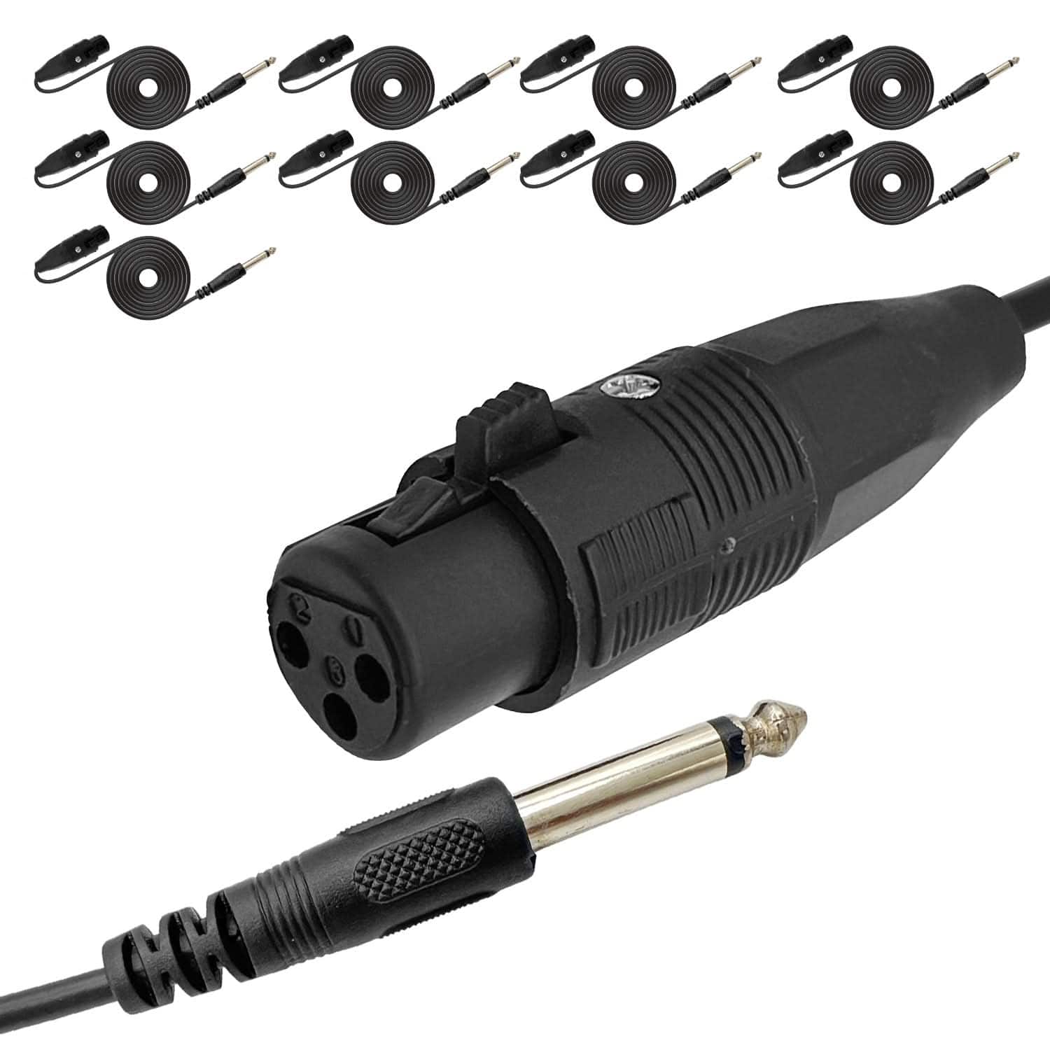 5 CORE - 5Core Lavalier Microphone Clip On Professional Grade 3.5mm Lav Lapel Mic Omnidirectional-Mic cord 10PCS