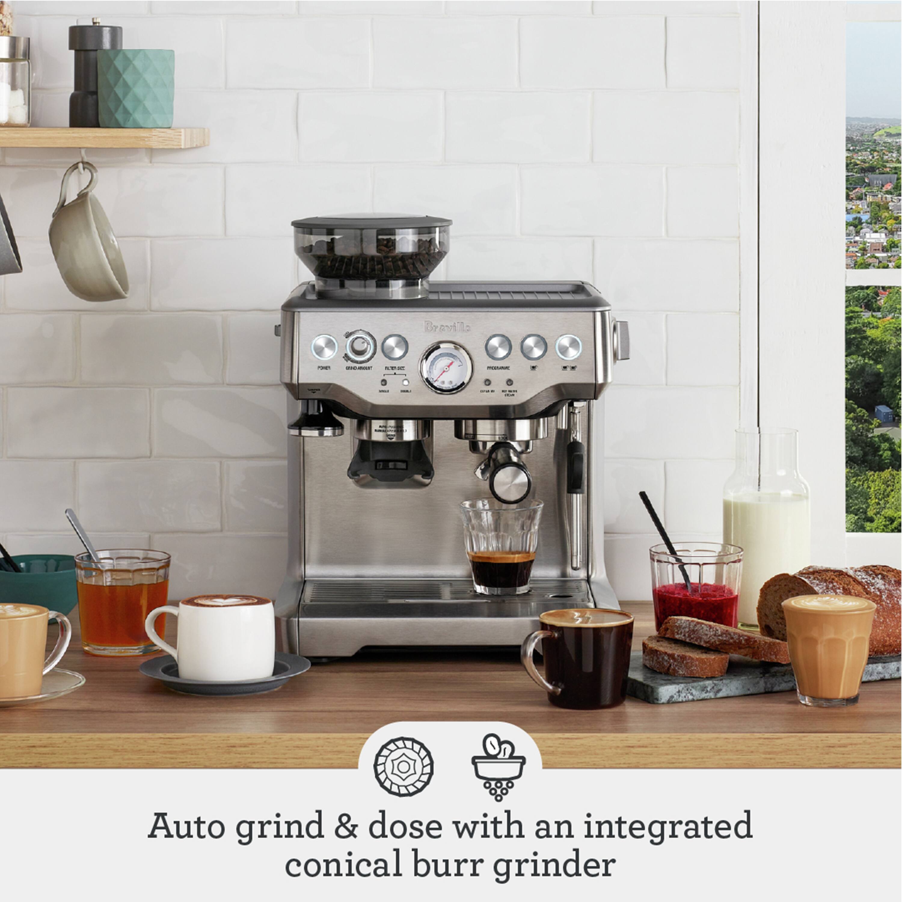 Auto grind & dose with an integrated conical burr grinder