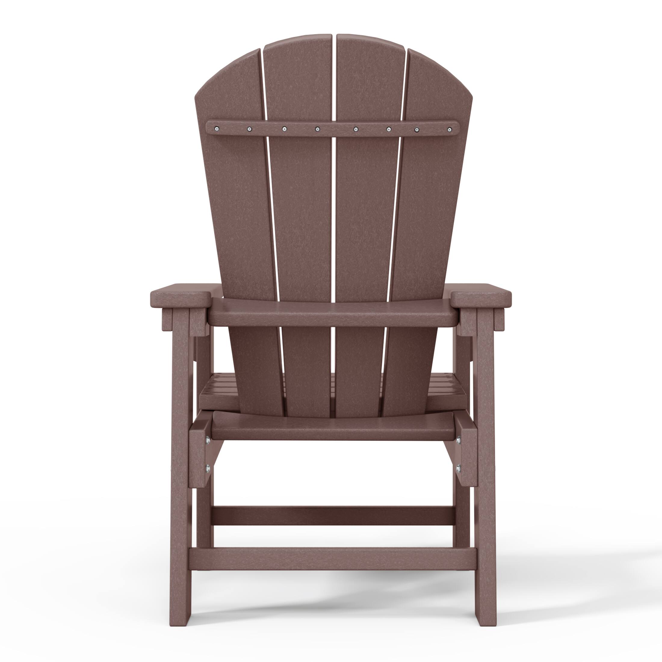 Alt View 3. WestinTrends - WestinTrends Malibu Kids Outdoor HDPE Adirondack Plastic Patio Chair - Dark Brown.