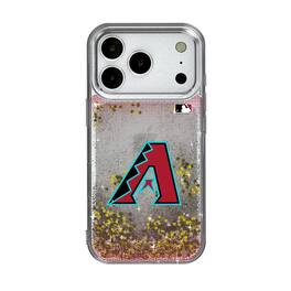 Keyscaper - MLB - Arizona Diamondbacks Linen Logo iPhone Glitter Case - 14 - Multicolor