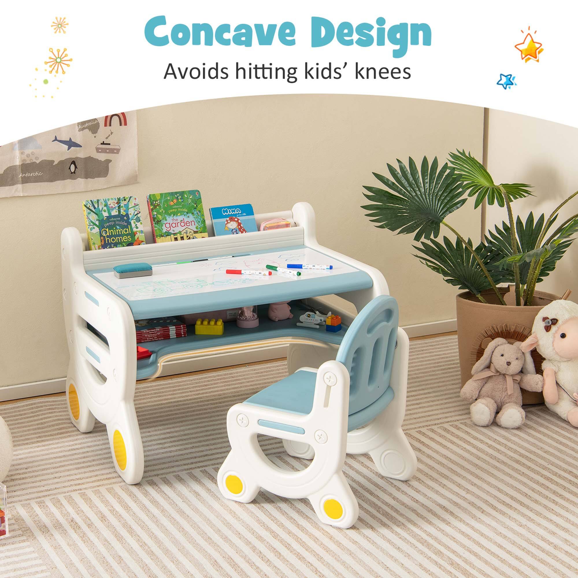 Concave Design  
Avoids hitting kids' knees