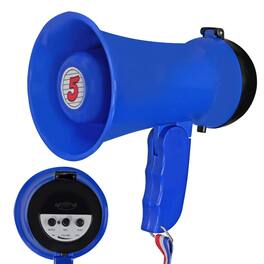 Kitcheniva - Mini Battery Powered 15W Megaphone Bullhorn Speaker With Siren Function - Blue