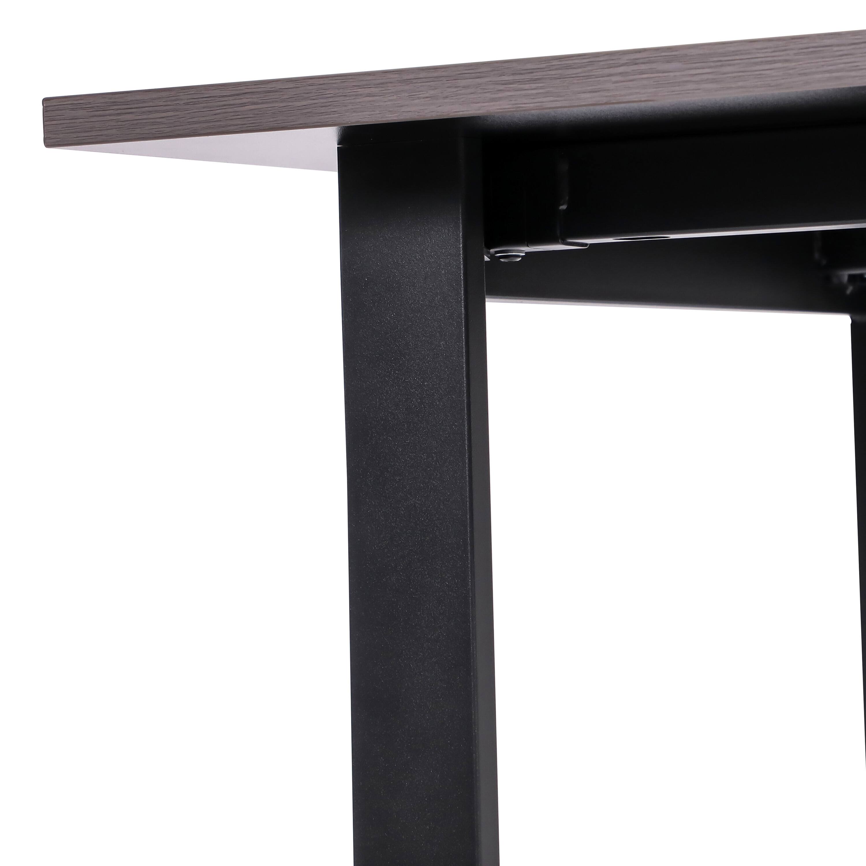 Alt View 7. Emma + Oliver - Remy 60x30 Dining or Gaming Table with Double Sided Laminate Table Top and Heavy Duty U-Frame Steel Base - Gray Oak.