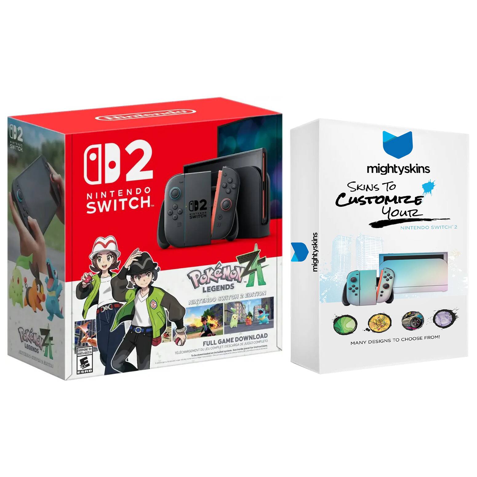 Switch 2 Pokémon Legends: Z-A Bundle with MightySkins Customization Code - Nintendo Switch 2