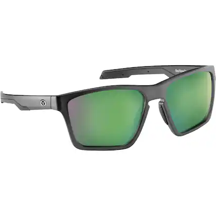 Front. Flying Fisherman - Flying Fisherman Sandbar Sunglasses - Matte Gray/Amber-Green Mirror - Matte Gray/Amber-Green Mirror.