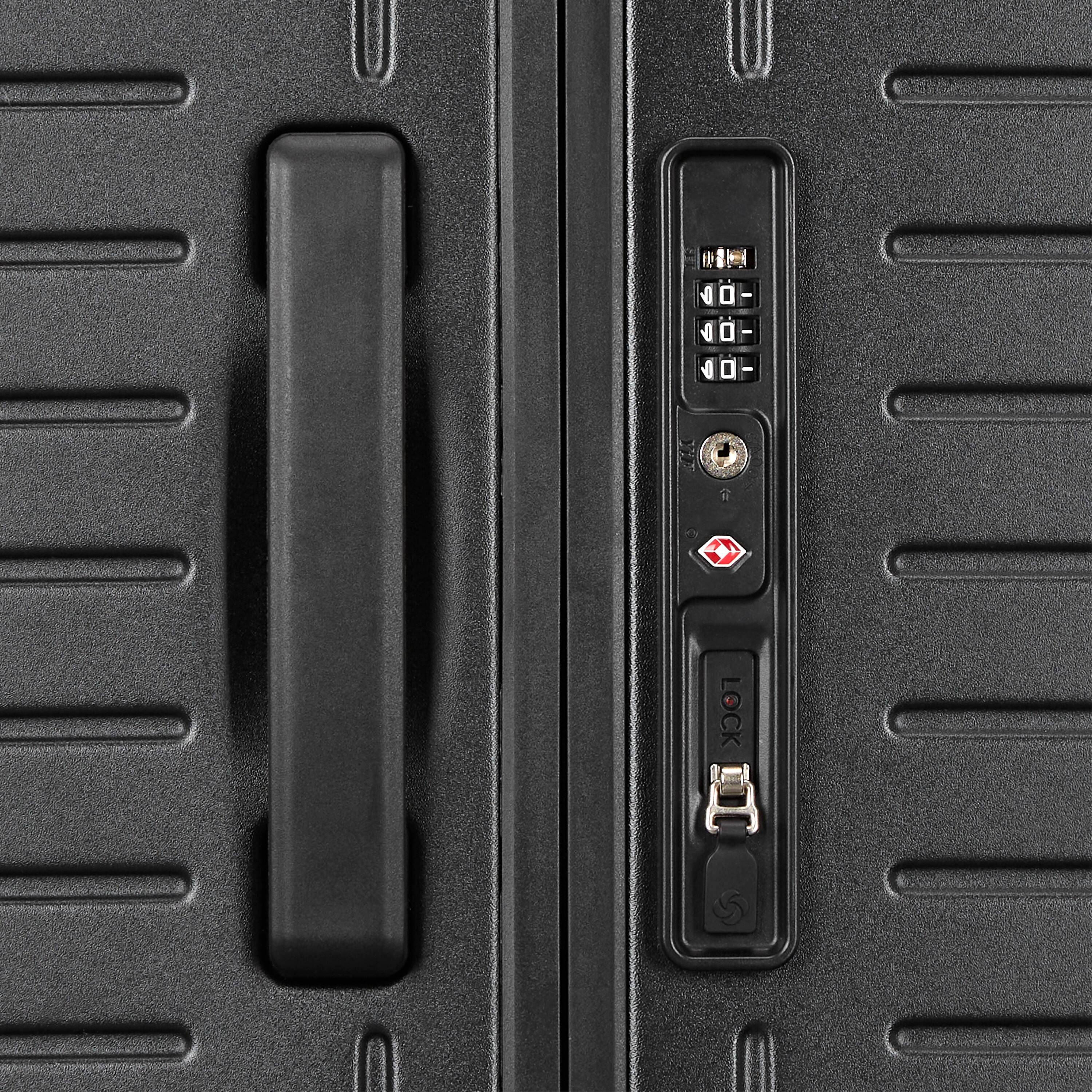 Alt View 3. Samsonite - Framelock Max Carry On Spinner Suitcase - Asphalt Black.