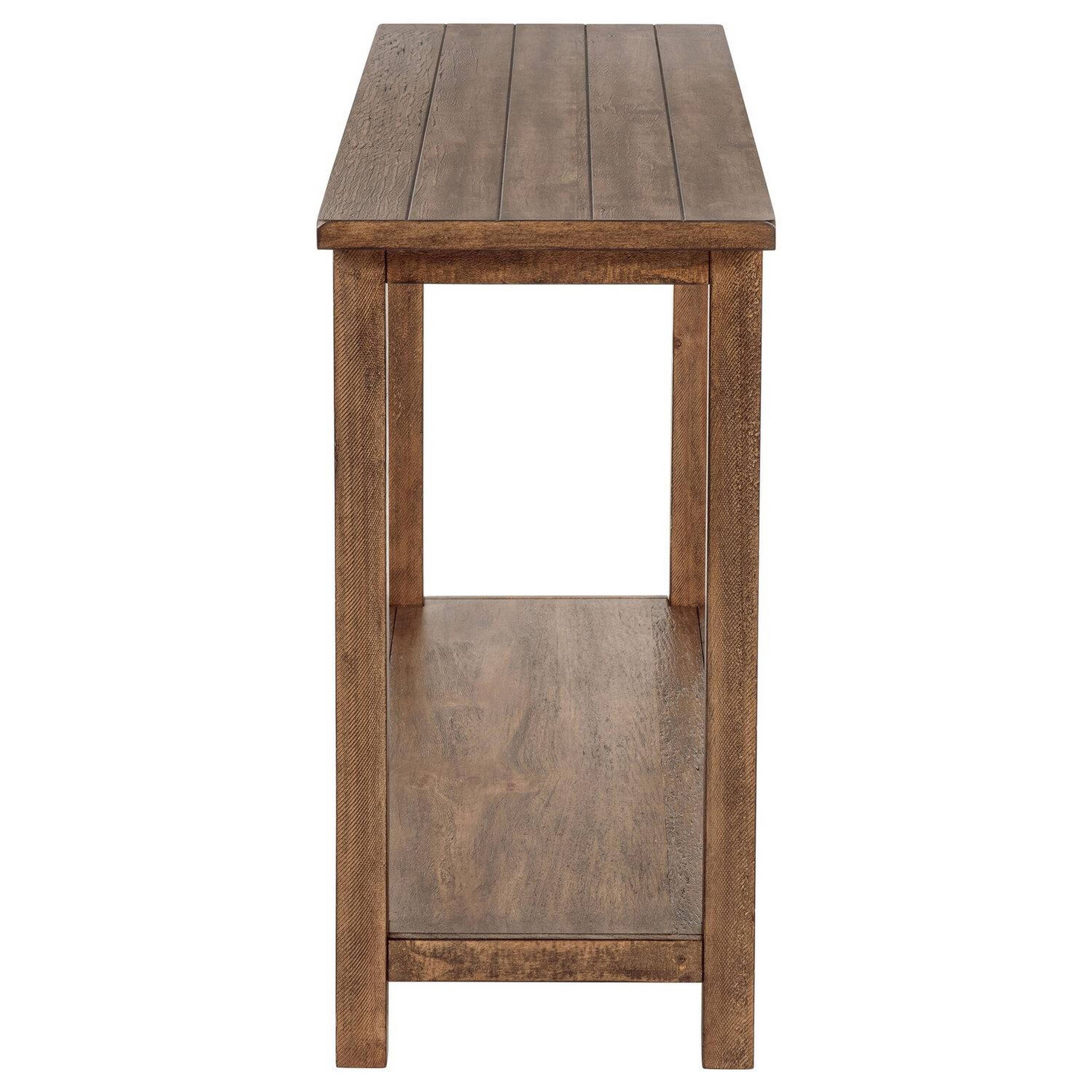 Alt View 2. Manhattan Lane - Ayne Console Table, 1 Shelf, Wood Frame, 47 Inch - Brown.